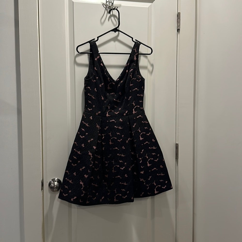 Black and pink floral dress